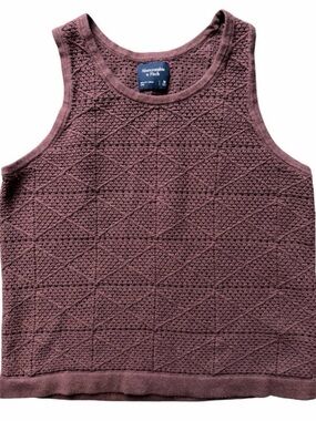 Abercrombie & Fitch Men's Mauve Crewneck Knit Tank
